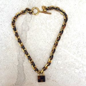 Leopard Print Chained Necklace